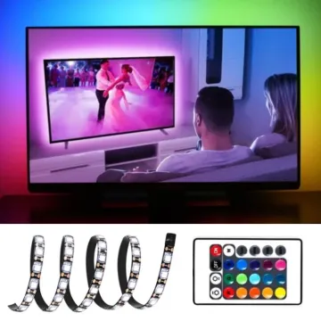 Barevný LED pásek za televizi s dálkovým ovládáním - RGB osvětlení 